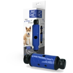 Eat Slow Live Longer Feed And Treat Roller - Blauw - L - 23 X ø 8 Cm -Dierenwinkel eat slow live longer feed and treat roller blauw l 3