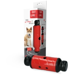 Eat Slow Live Longer Feed And Treat Roller - Rood - L - 23 X ø 8 Cm -Dierenwinkel eat slow live longer feed and treat roller rood l 2