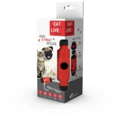Eat Slow Live Longer Feed And Treat Roller - Rood - S - 16,5 X ø 7 Cm -Dierenwinkel eat slow live longer feed and treat roller rood s 2