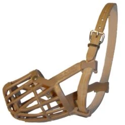 Gebr. De Boon Boon Plastic Muilkorf Met Leren Band - Beige -Dierenwinkel gebr de boon boon plastic muilkorf met leren band 7