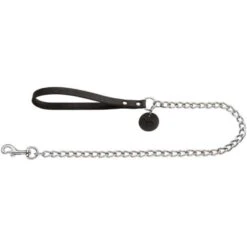 Hunter Hunter Hondenriem Ketting - Leren Handvat Zwart -Dierenwinkel hunter hunter hondenriem ketting leren handvat zwa 2