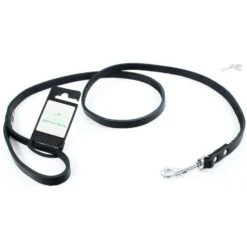 Tijssen Hondenriem Vetleer Zwart -Dierenwinkel tijssen hondenriem vetleer zwart 2