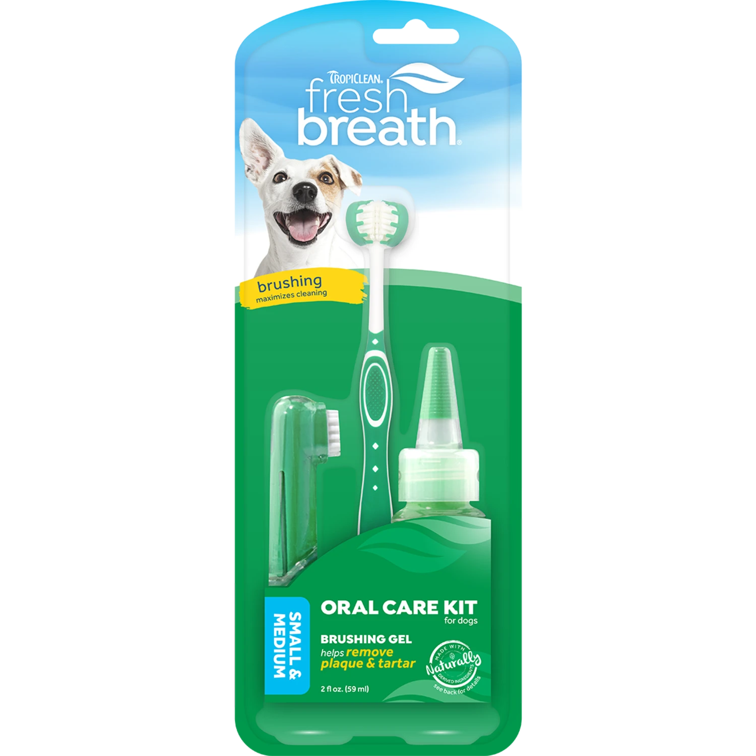 Tropiclean Tropiclean Fresh Breath Oral Care Kit - Gebit Verzorging Set Kleine En Middelgrote Hond 1 Tropiclean Tropiclean Fresh Breath Oral Care Kit - Gebit Verzorging Set Kleine En Middelgrote Hond