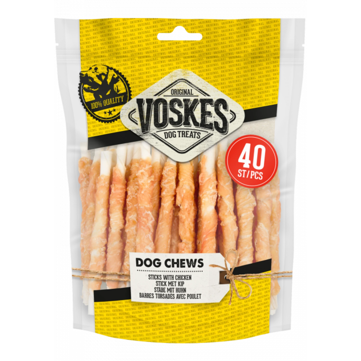 Voskes Voskes Rawhide Kip Twist - 400 Gram 1 Voskes Voskes Rawhide Kip Twist - 400 Gram
